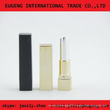 Shiny gold square plastic lipstick wholesale lipstick tube